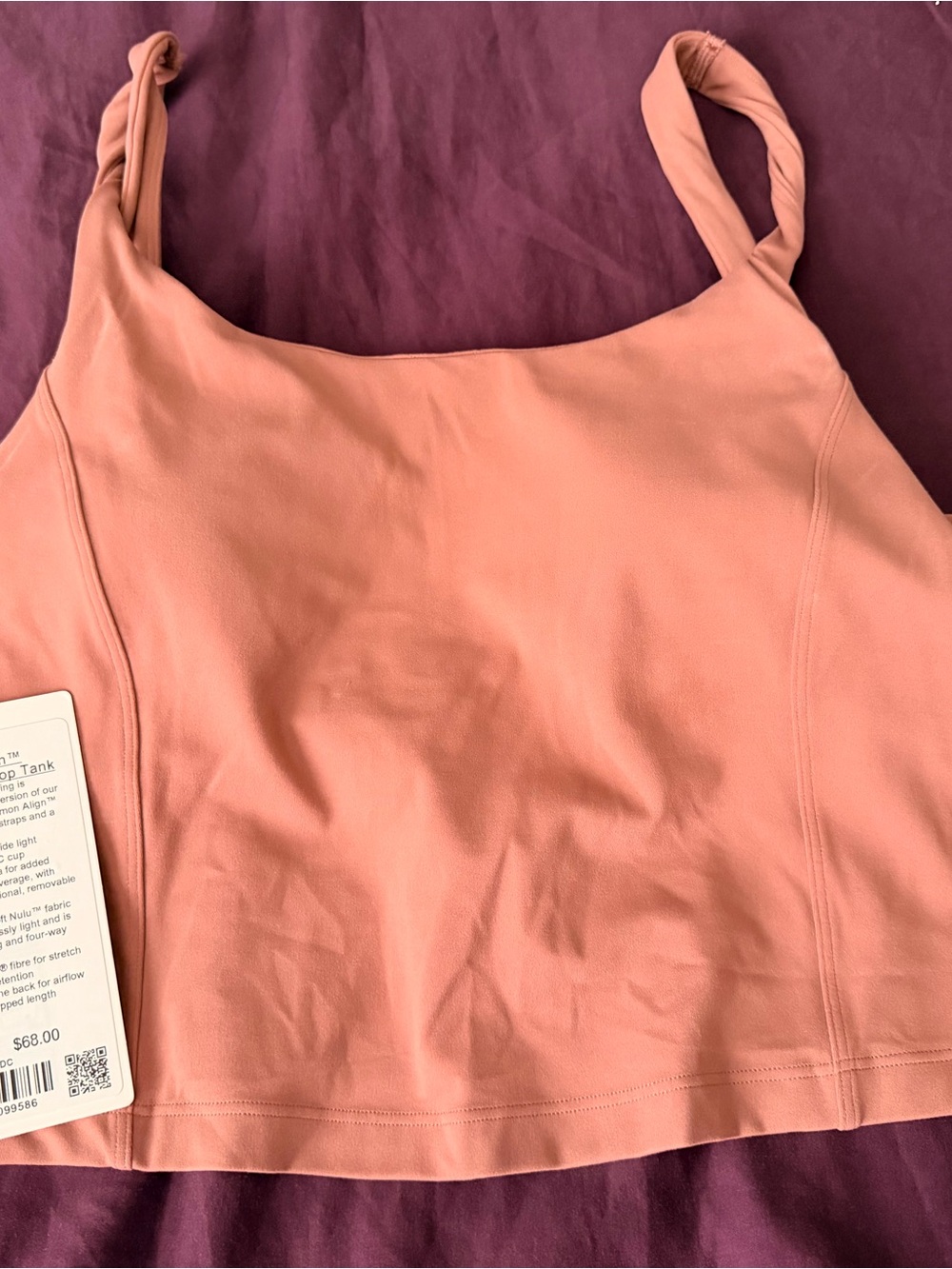 Lululemon Women’s Align Twist Strap Crop Tank Top in Red Clay